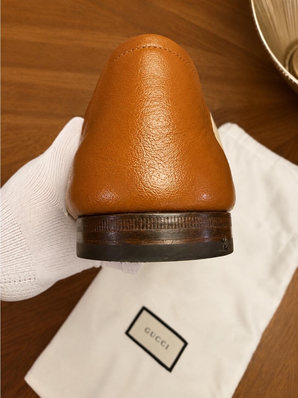 Authentic Gucci Horsebit Web Loafers Beige Canvas Brown Leather /Made Italy - Picture 7 of 7